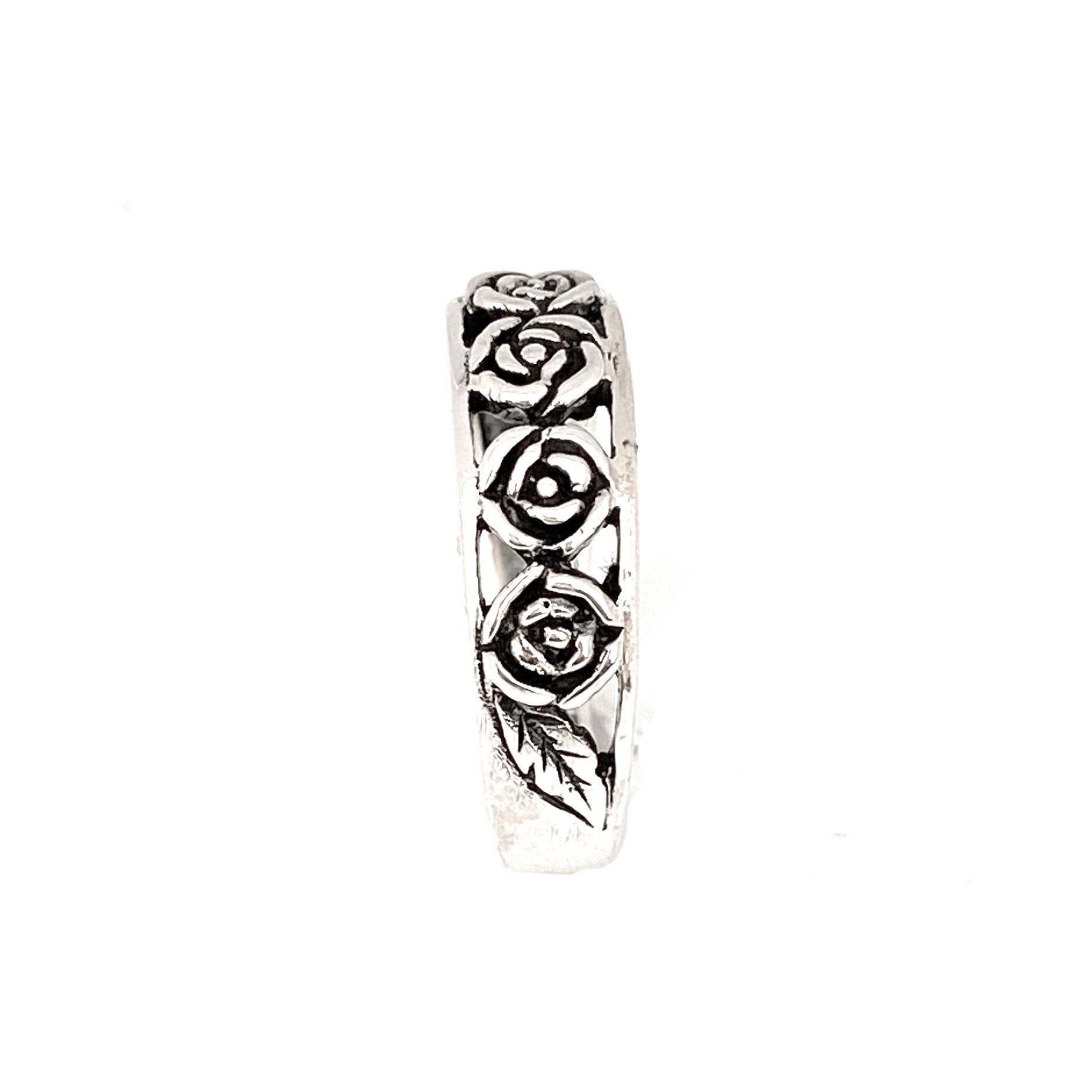 Silver Roses Ring