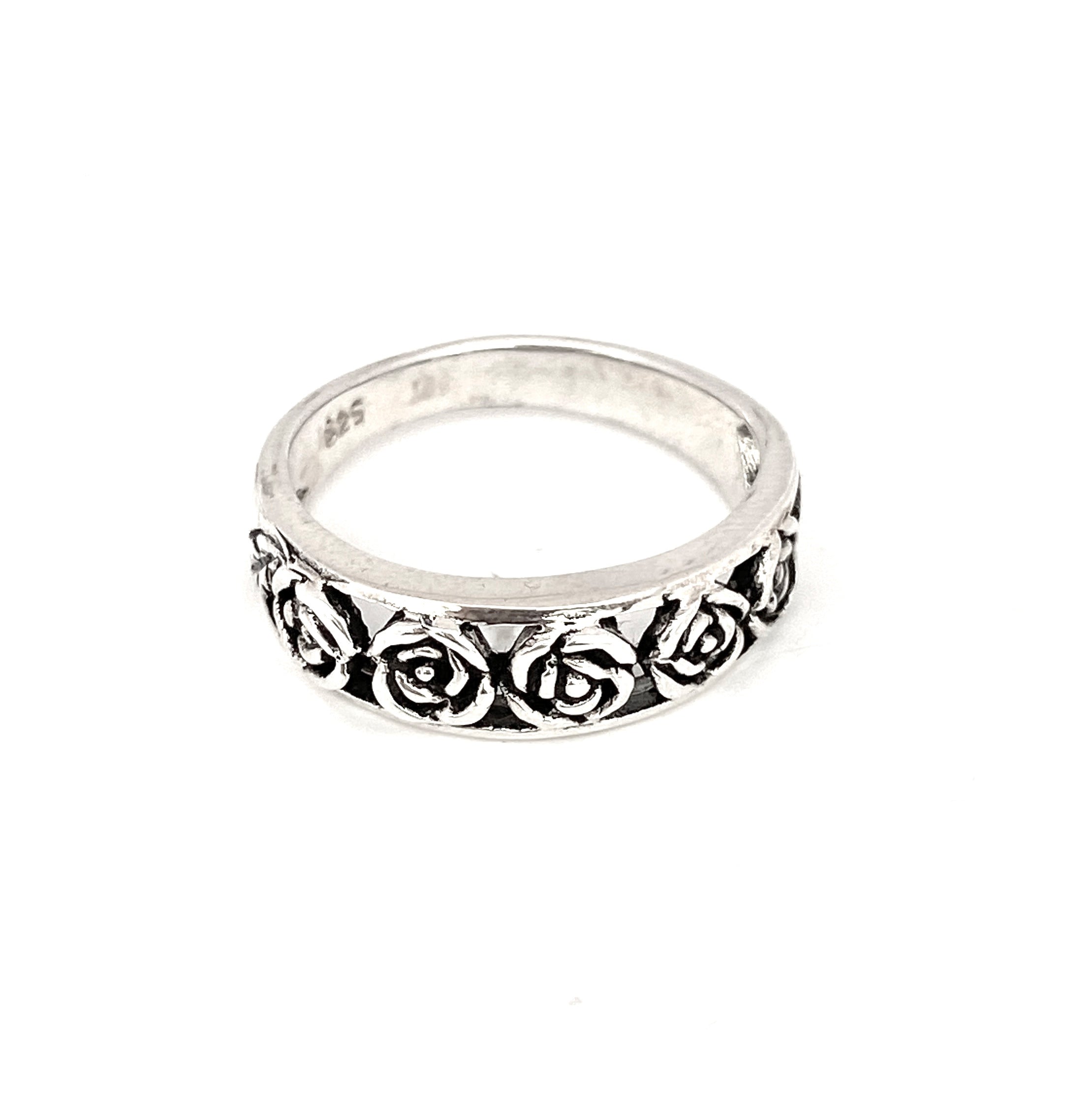 Silver Roses Ring