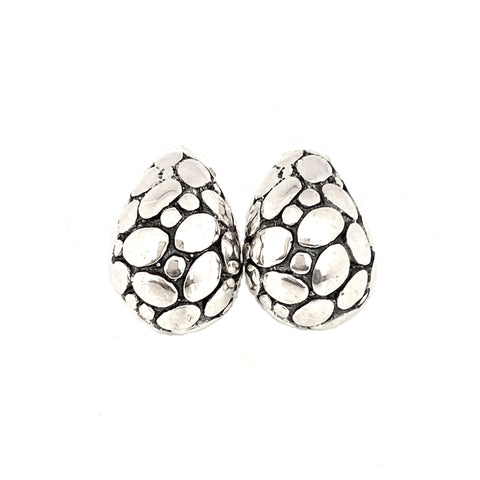 Silver Bubble Encrusted Earrings