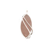 Silver Wavey Rose Quartz Pendant