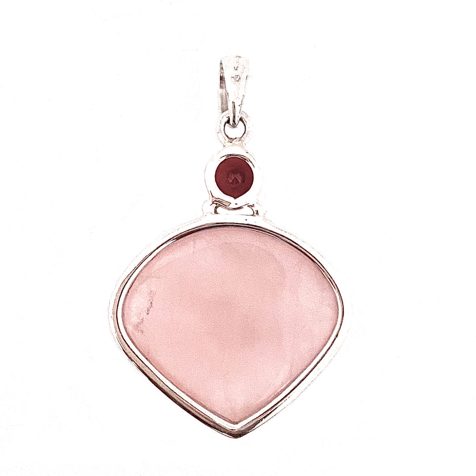 Rose Quartz Gentle Teardrop Pendant