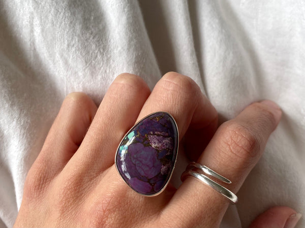 Purple Mohave Copper Turquoise Ring