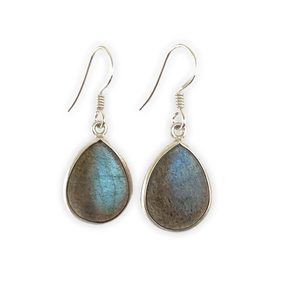 Classic Labrodorite Teardrop Earrings