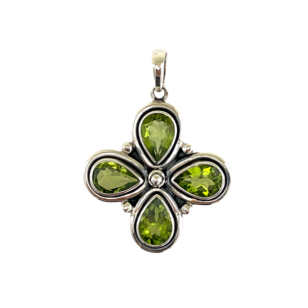 Floral Peridot Pendant