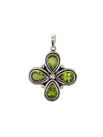 Floral Peridot Pendant