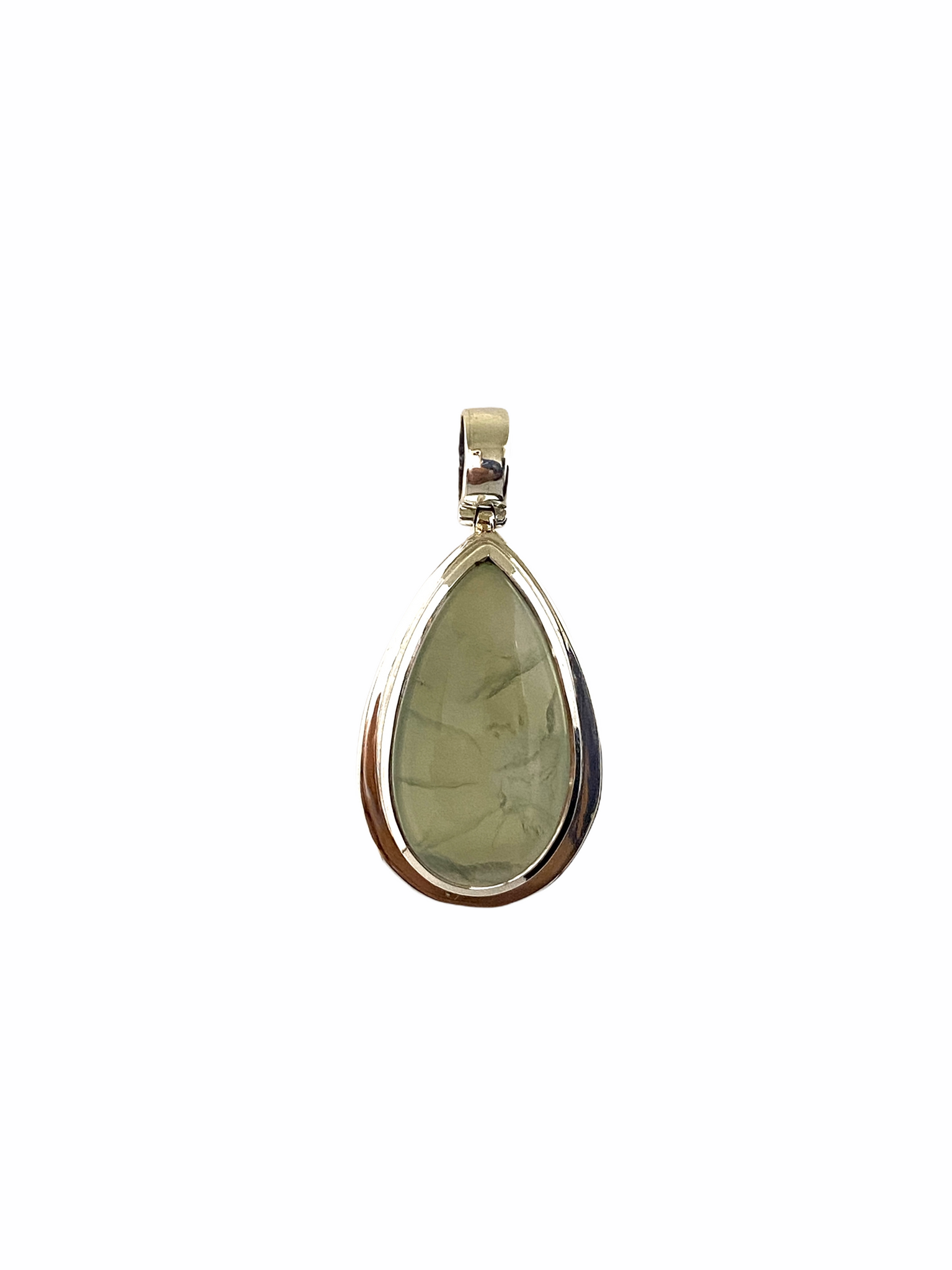 Silver Teardrop Peridot Pendant