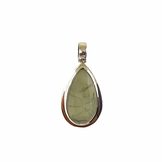 Silver Teardrop Peridot Pendant