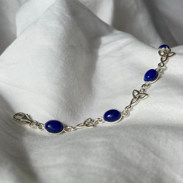 Lapis lazuli Celtic knot bracelet