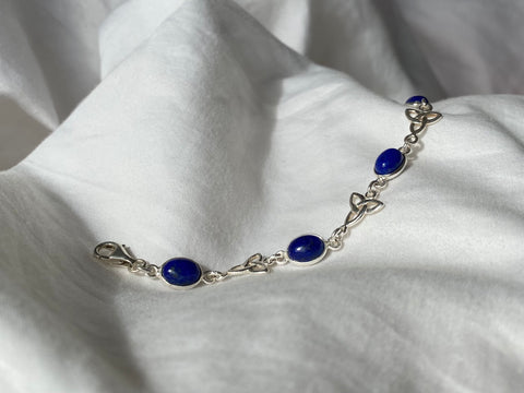 Lapis lazuli Celtic knot bracelet