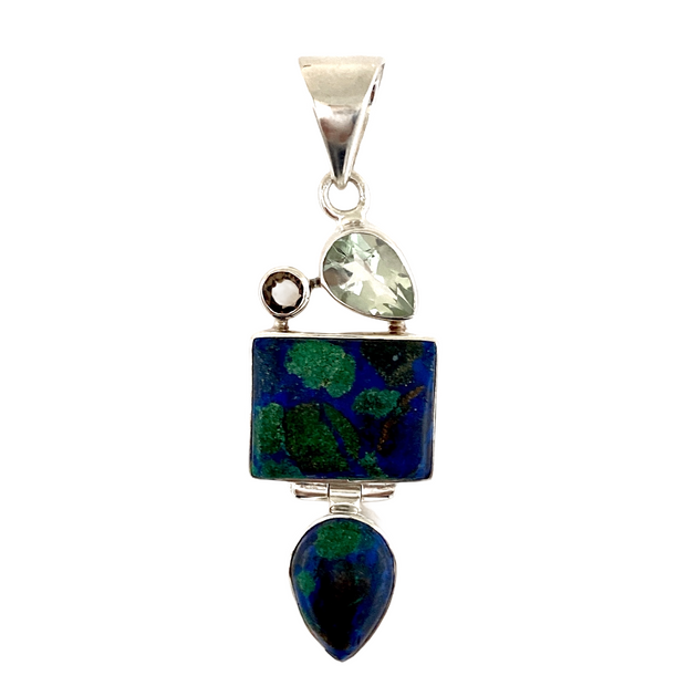 Silver Azurite Pendant