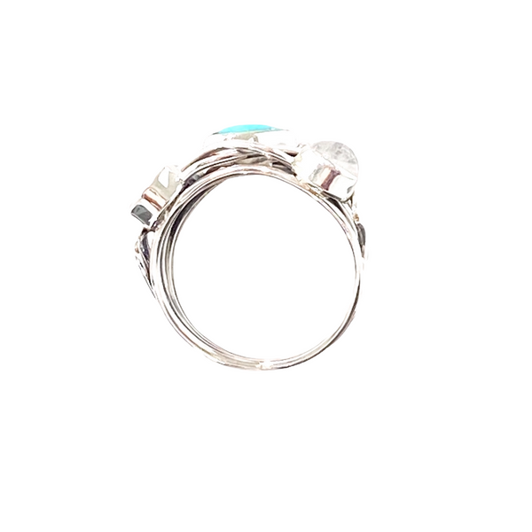 Multi-Stone Silver Ring