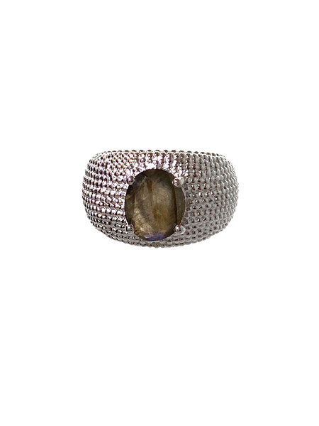 Silver Labradorite Ring