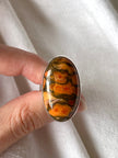 Orange Mohave Copper Turquoise Ring