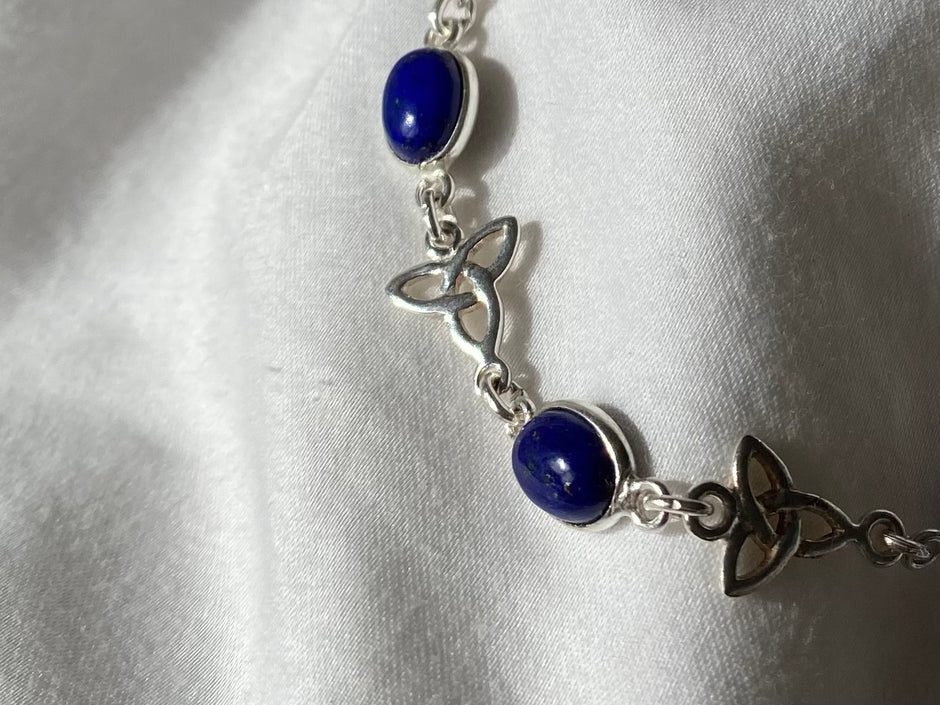 Lapis lazuli Celtic knot bracelet