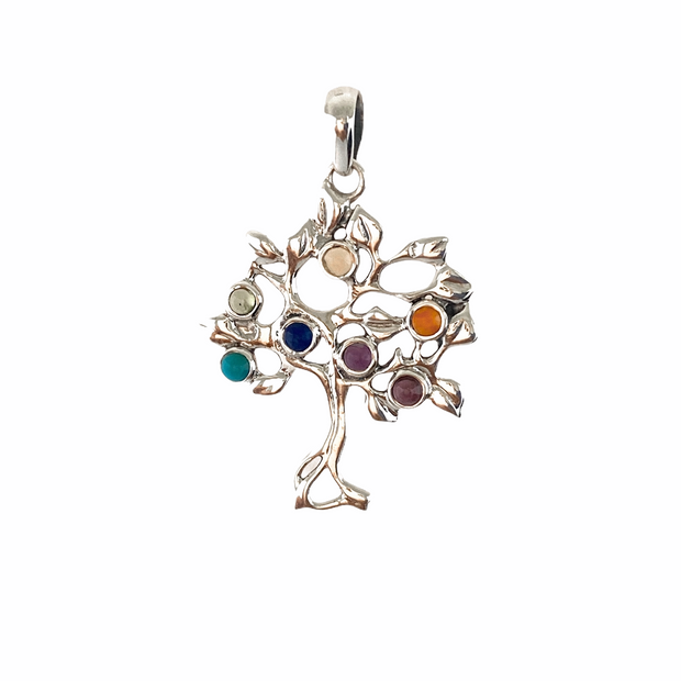 Rainbow Tree of Life Pendant