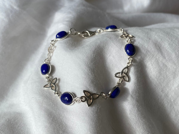 Lapis lazuli Celtic knot bracelet
